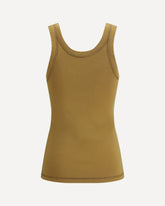 Top in cotone a costine - MARRONE | Base Blu