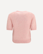 Alpaca graphic knit T-shirt - PINK | Base Blu