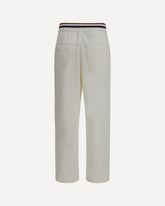 Pants with tricolor elastic waistband - WHITE | Base Blu