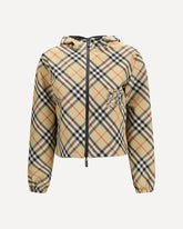 Reversible cropped check Jacket - BLACK | Base Blu