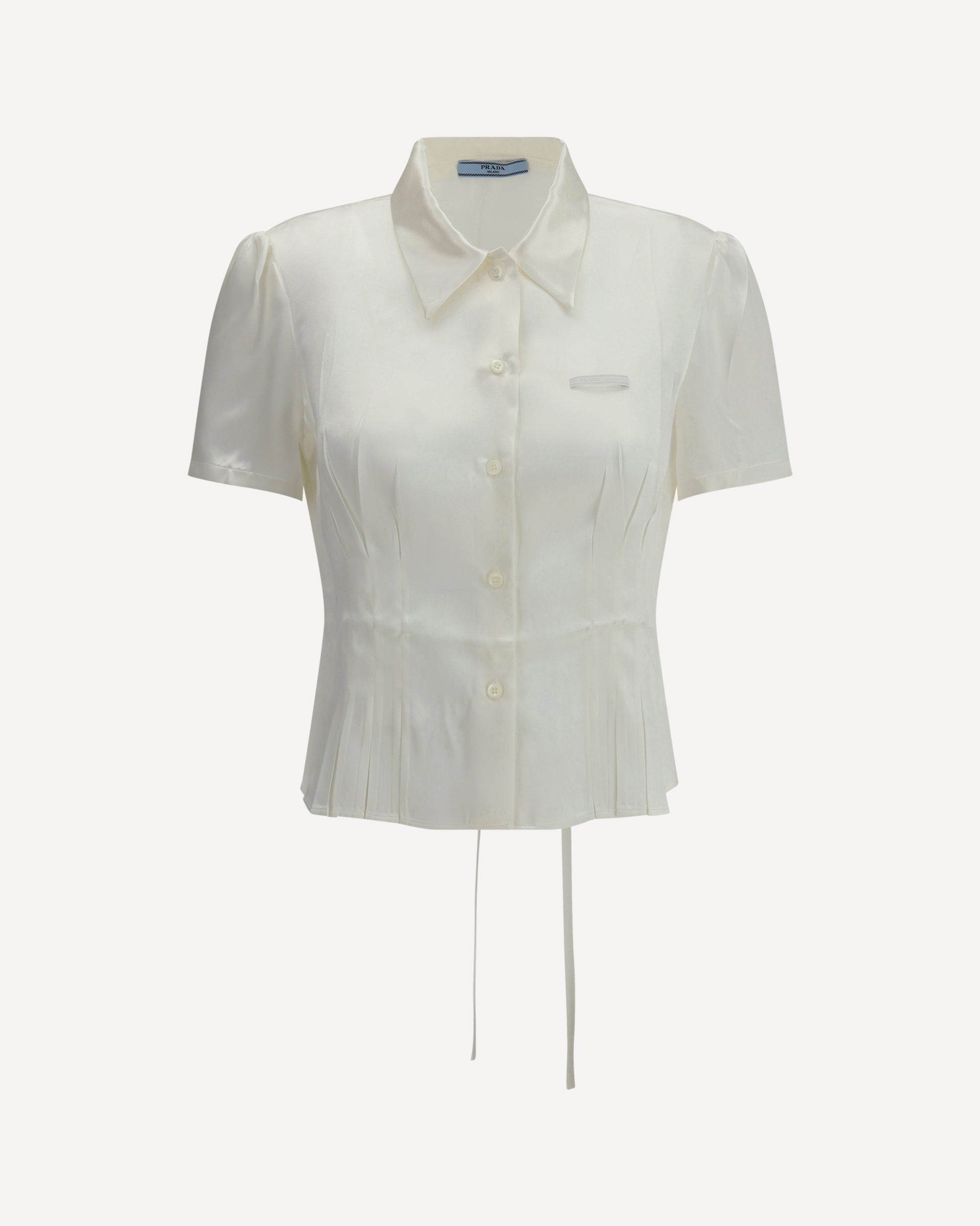 PRADA Cropped Shirt WHITE | Base Blu