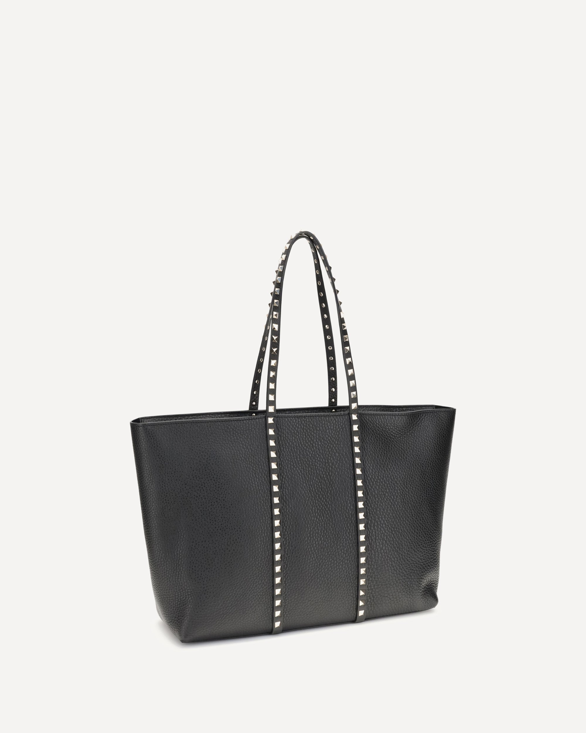 VALENTINO GARAVANI Medium Rockstud Tote Bag BLACK | Base Blu