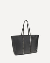 Medium Rockstud Tote Bag - BLACK | Base Blu