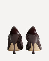 Décolleté Pucker in pelle - BORDEAUX | Base Blu
