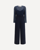 Cady and chiffon Jumpsuit - BLUE | Base Blu