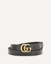 Slim GG Marmont Belt - BLACK | Base Blu