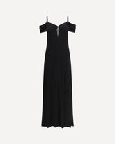 Abito lungo a maniche corte - NERO | Base Blu