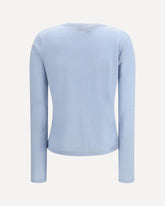 Cashmere Henley T-shirt - LIGHT BLUE | Base Blu