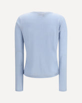 Cashmere Henley T-shirt - LIGHT BLUE | Base Blu