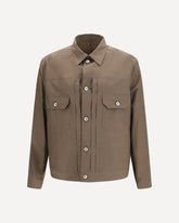 Cotton Typewriter Jacket - GREEN | Base Blu