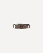 Rockstud leather Bracelet - BROWN | Base Blu