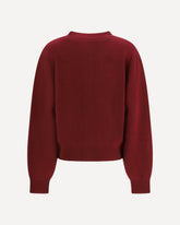 Cardigan in cashmere con toppa - BORDEAUX | Base Blu