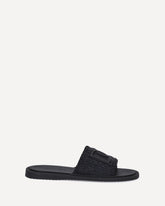 Crochet raffia Sandals - BLACK | Base Blu