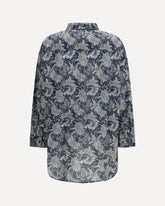 Camicia pintuck drop neck - BLU | Base Blu