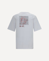 Cotton T-shirt with back print - WHITE | Base Blu