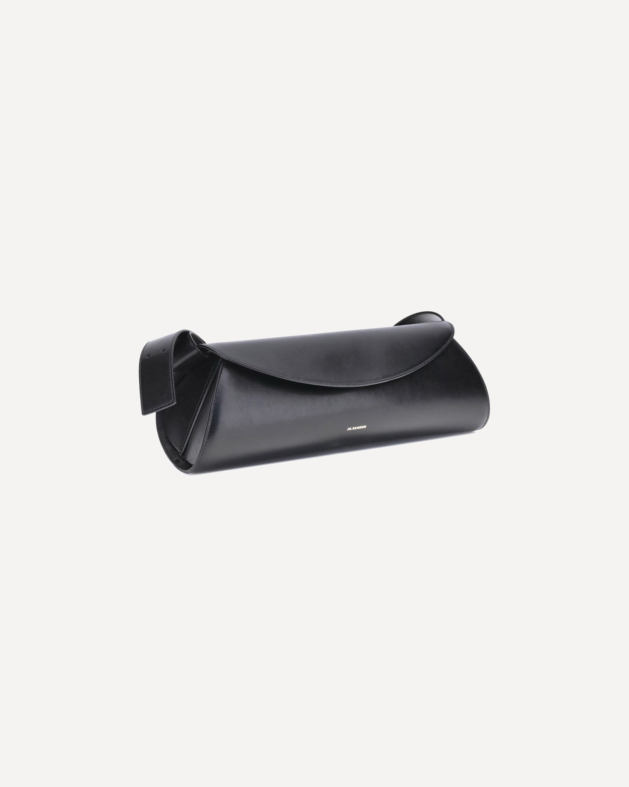 JIL SANDER Large Cannolo Shoulder Bag BLACK | Base Blu