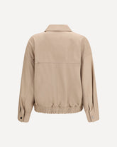 Glossy nappa Jacket with monili - BEIGE | Base Blu