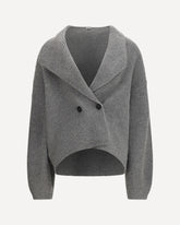Cardigan con scollo a scialle - GRIGIO | Base Blu