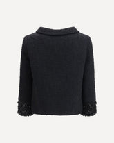 Tweed virgin wool Jacket - BLACK | Base Blu