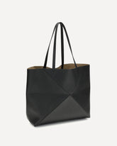 Borsa Puzzle Fold grande  - NERO | Base Blu