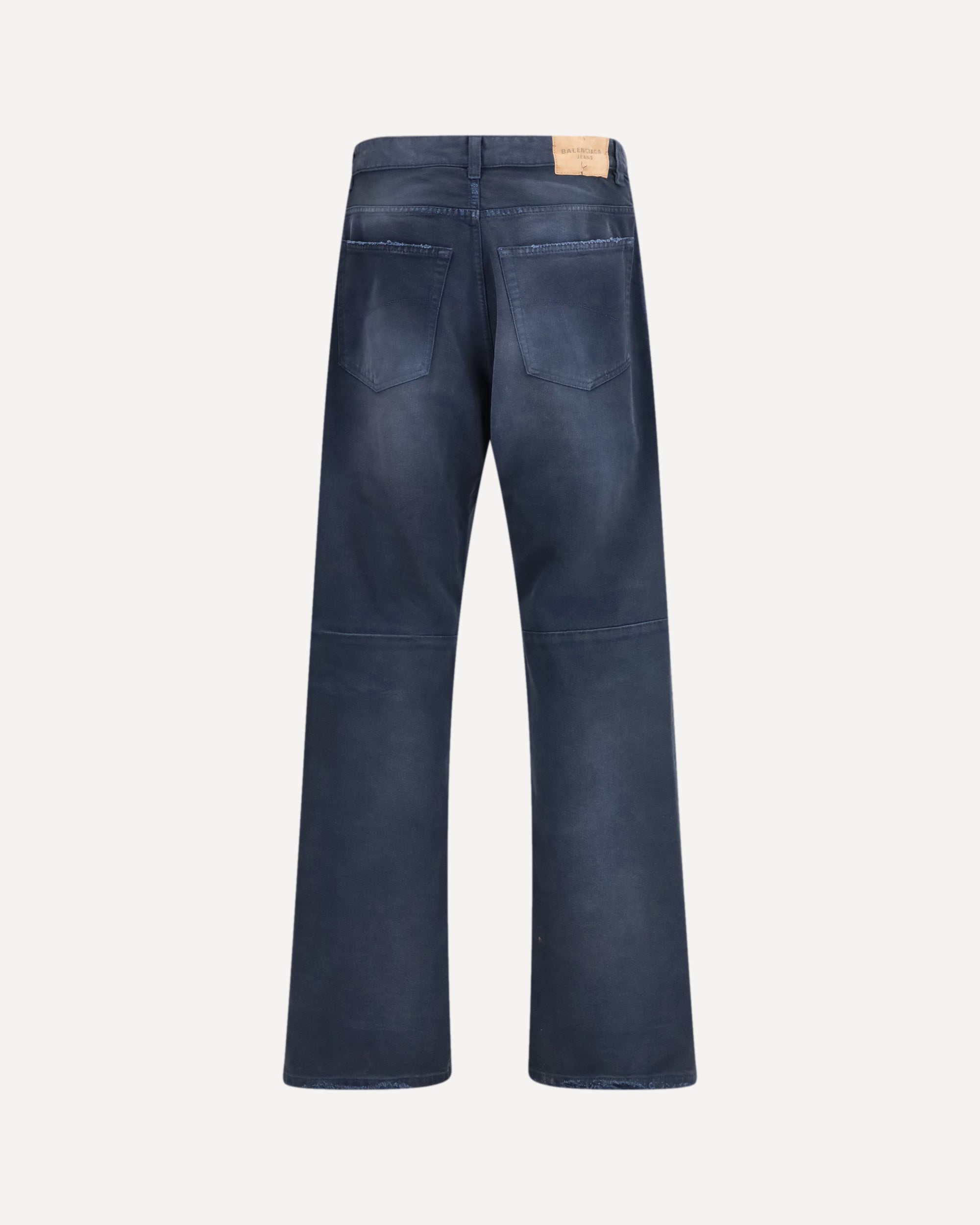 BALENCIAGA JEANS デニムブルー BALENCIAGA Wide-leg denim Jeans BLUE | Base Blu