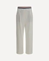 Pants with tricolor elastic waistband - WHITE | Base Blu
