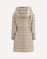 Puffer Coat in water-repellent satin - BEIGE | Base Blu