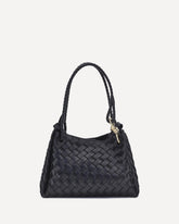 Intrecciato Shoulder Bag - BLACK | Base Blu