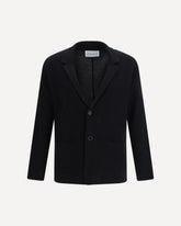 Giacca in maglia con revers - NERO | Base Blu