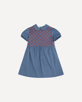 Stretch cotton poplin Dress for Girl - BLUE | Base Blu