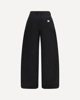 Wide-leg cotton Jeans - BLACK | Base Blu
