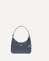 Re-Edition 2005 Re-Nylon and saffiano Shoulder Bag - BLUE | Base Blu