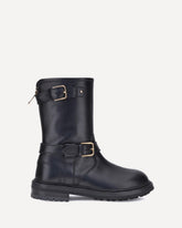 Stivaletti in pelle con cerniera - NERO | Base Blu