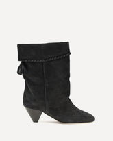 Draped suede Boots - BLACK | Base Blu