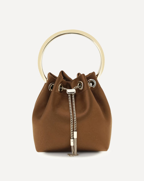 JIMMY CHOO Bon Bon Bucket Bag BROWN | Base Blu