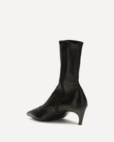 Valerie leather Ankle Boots - BLACK | Base Blu