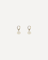 Ovalette Earrings in metal and Swarovski® crystals - GOLD | Base Blu