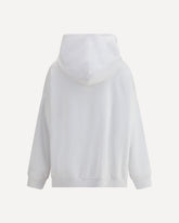 Felpa con cappuccio in tessuto garzato con givenchy tape - BIANCO | Base Blu