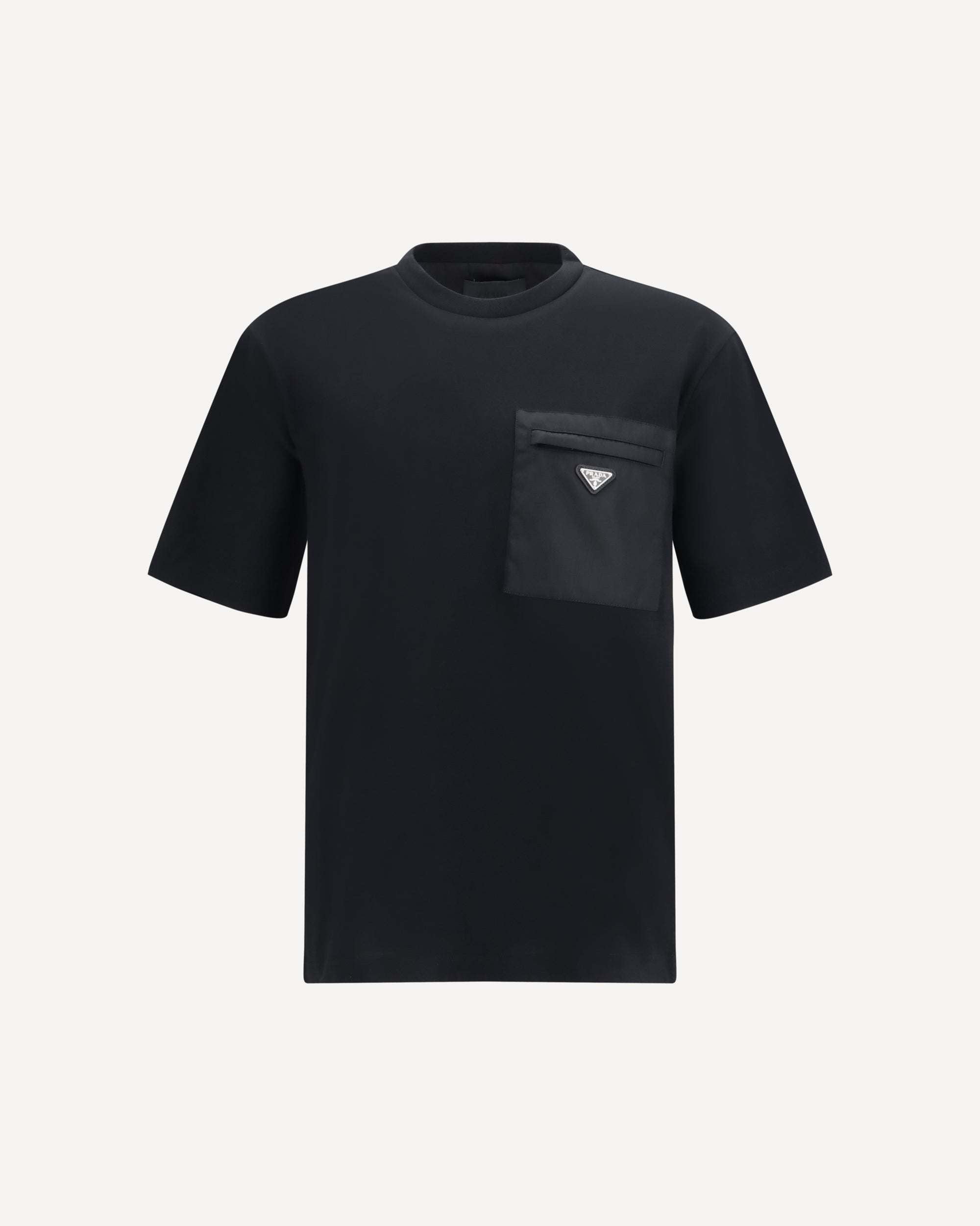 PRADA Pocket T-shirt with logo BLACK | Base Blu