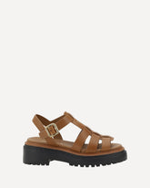 Sandali con suola carrarmato - MARRONE | Base Blu