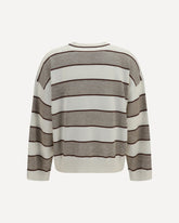 Striped long-sleeve Sweater - BEIGE | Base Blu