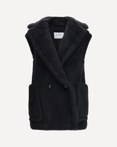 Gilet in Teddy di alpaca e lana - NERO | Base Blu