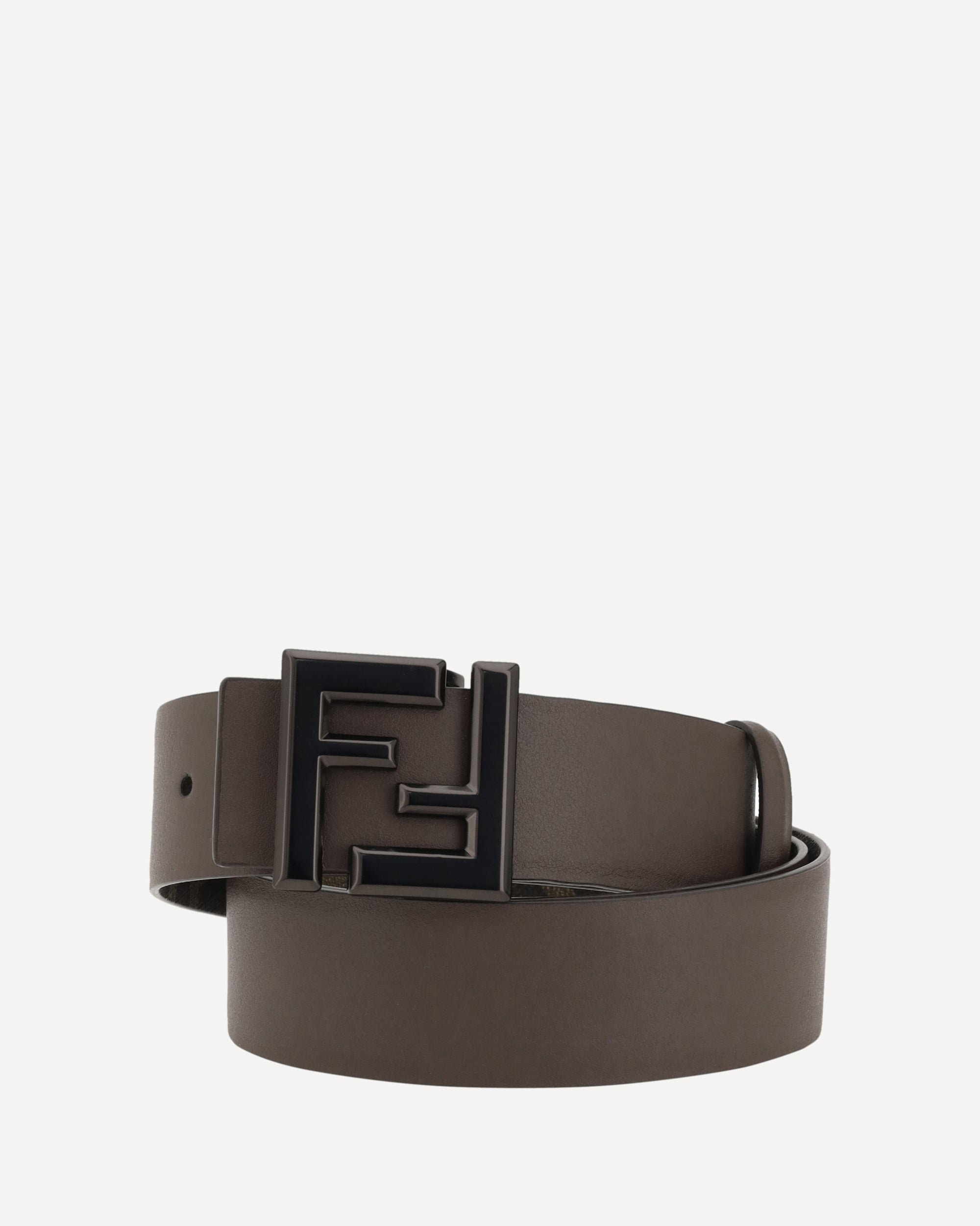 FENDI FF Logo reversible Belt BROWN | Base Blu