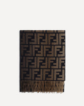 Sciarpa in lana e cashmere FF - MARRONE | Base Blu