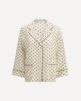 Polka-dot silk Shirt - CREAM | Base Blu