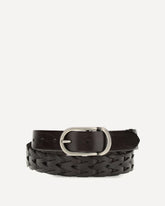 Braided leather Belt - BLACK | Base Blu