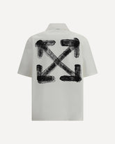 Spray Arrow Bowling Shirt - WHITE | Base Blu