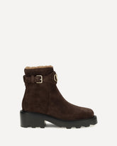 VLogo Signature leather ankle Boots - BROWN | Base Blu