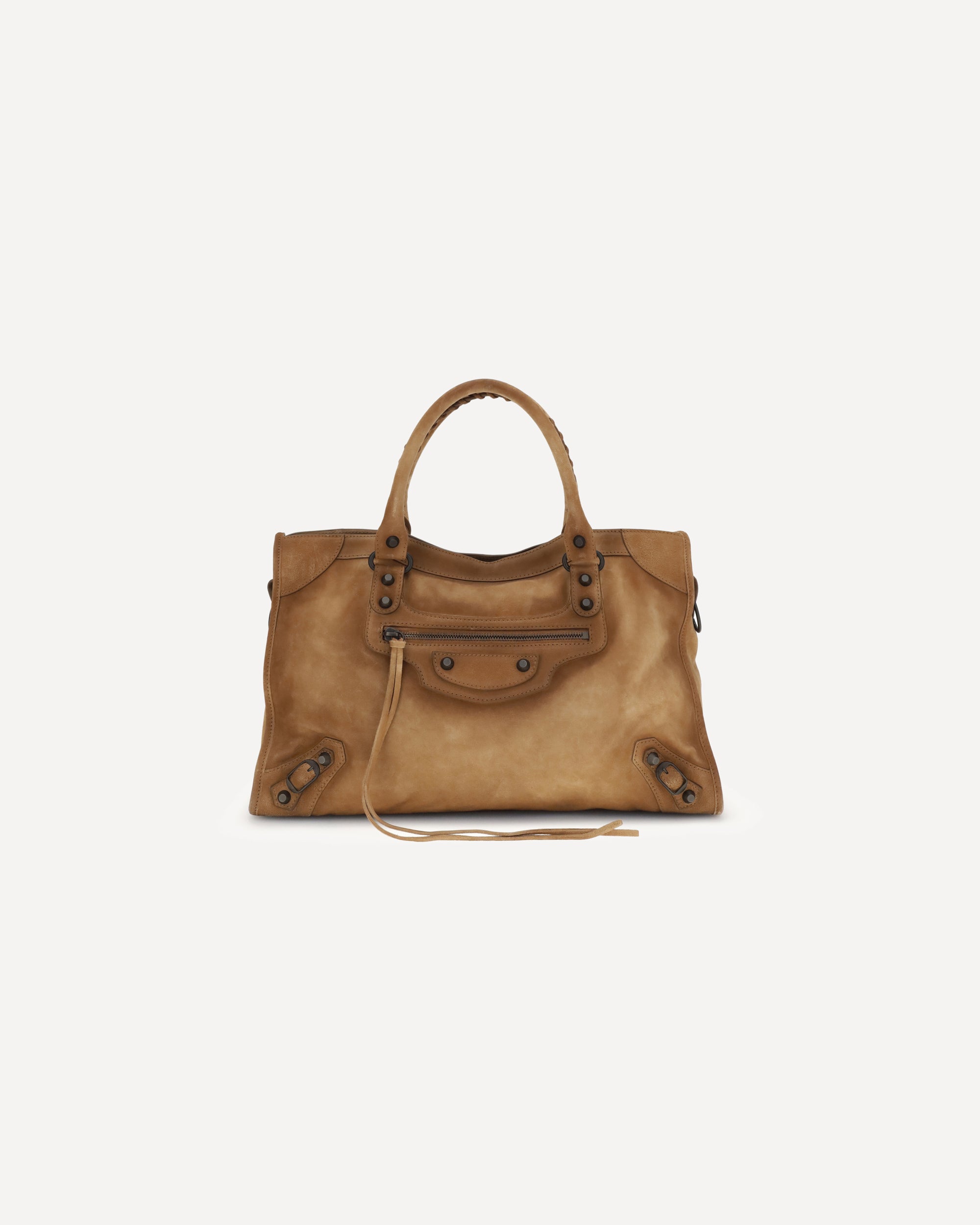 BALENCIAGA le city medium トートバッグ ベージュ Le City Medium suede tote bag in beige - Balenciaga | Mytheresa