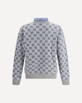 Graphic pattern turtleneck Sweater - LIGHT BLUE | Base Blu